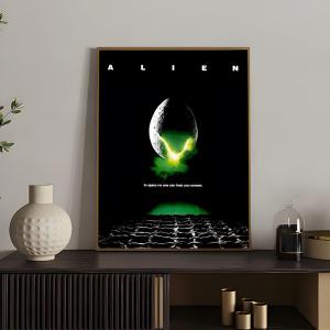 Horror Movie Alien Poster Versatile HD Waterproof Wall Art Self-Adhesive Decor for Any Space Ideal Gift