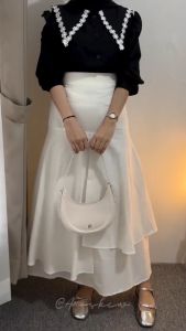 Blouse Wanita Lengan Panjang Kerah Renda Polo Linen Leora