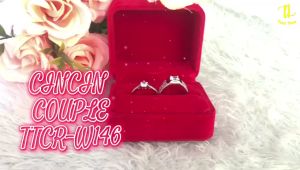 TINO TINO Cincin Couple Premium W146 Jewelry Cincin Tunangan Nikah Solitaire