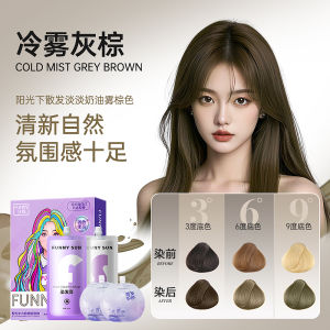 Natural Plant-Based Grey Brown Hair Dye Non-Irritating for Pregnant Women Cold Mist Hair Coloring Agent Womens Hair Care