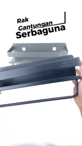 Flusso Rak Bumbu Dapur Serbaguna Tempel Dinding Stianless 30cm 40cm 50cm 60cm Tanpa Bor