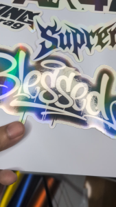 Holographic Motorcycle Sticker Pack (Blessed Supreme AK47 King Drag Racing Turbo Stay Humble)