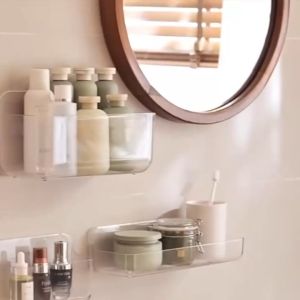 High-End Luxury Bathroom Storage Solutions: Wall Hanging Acrylic Shelves & More