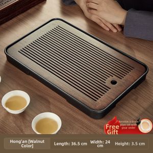 YIHUTEA | Household Modern Small Wooden Tea Sea Draining Tray