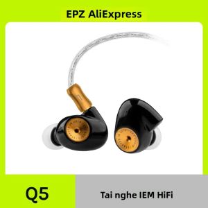 Tai Nghe EPZ Q5 HIFI Có Dây Gốm Nano Carbon Cuộn Dây Di Động Kiểu In-ear Cáp MMCX Tháo Rời Dành Cho Chơi Game