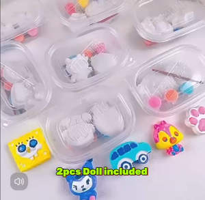 ZH630 Creative White Embryo Painted Plaster Doll DIY Drawing Coloring Plaster Doll Kids Graffiti Doll Set School Art Kit