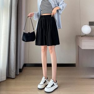 LANGPIN | High Waist Ice Silk Drapey Yamamoto Shorts Women Summer Thin Loose Slimming Casual A-Line Mini Shorts Wide Leg Five-Point Pants