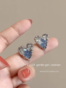 Fashionable Gradient Ice Crystal Ear Cuff Sweet And Cool Style No Piercing Required Elegant Feel Autumn Winter Trendy Earrings