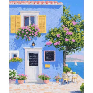 Kayou | City Florist Digital Oil Painting Paint By Numbers Kit Canvas Hand Drawing Picture Home Wall Decor Art Gift for Friend Family