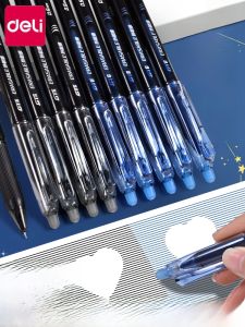 Deli Erasable Ballpoint Pen for Primary School Students Push-Type Water Wipe Magic Erase Pen Boys And Girls Can Use It