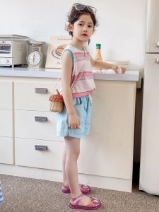 รองเท้าแตะเด็กผู้หญิงฤดูร้อนใหม่ รองเท้าแตะเจลลี่ลายยีราฟสีรุ้ง รองเท้าแตะเจ้าหญิง รองเท้าแตะชายหาด รองเท้าเด็ก เส้นใยโพลีเอสเตอร์