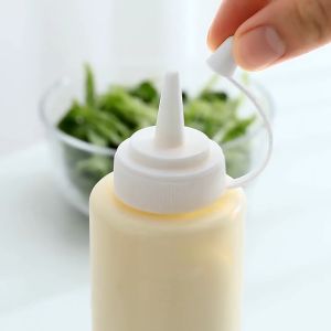 ขวดบีบซอสเกรดอาหารเชิงพาณิชย์ตั้งแผงลอยน้ำสลัดล้างระเบิดปากแหลมบีบน้ำสลัดขวดซอส