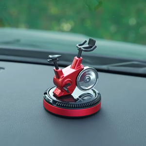Parfum Pajangan Hiasan Dashboard Mobil Sepeda Berputar Otomatis Tenaga Surya