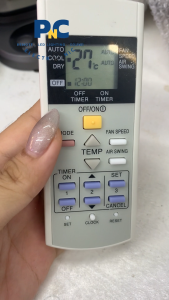[ งานไทย !!! ] รีโมทแอร์ Panasonic รหัส 2841 หน้ามาตรฐาน 3ปุ่มล่าง SetClockReset