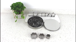 24 Pcs Mini Cookie Cutter set-3 Hearts Shape 3 Stars Shape 3 Flowers Shape and 15 Geometric Shape