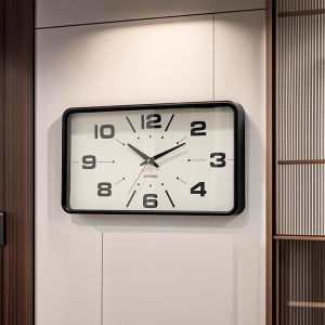 ZMusep Quartz Wall Clock Rectangular Silent Living Room Decorative Metal Clock Simple And Elegant Vintage Style Home Decoration