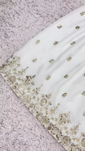 [PRE-ORDER] Ready Made Heavy Pure Chinnon With 5mm Embroidery Sequence Work Suit (10-15days delivery)