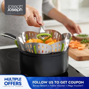 Joseph Joseph Lotus Foldable Steam Rack Mini Steamer Adapts to Various Pot Sizes
