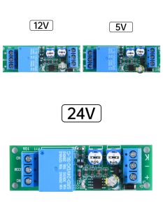 DC 5V 12V 24V Delay Open Delay Close Trigger Dual Delay Adjustable Relay Module Trigger Delay Relay Module (Delay On+Delay Off)
