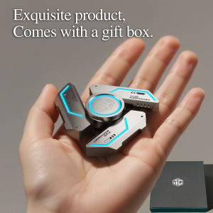 Metal Fidget SpinnerGlow in the dark Quiet Bearings Stress Relief Toy for Kids & Adults Cool Gift for Anxiety Relief