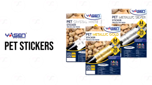 Yasen Sticker Paper PET Matte Silver 20Sheets A4Size 150GSM Waterproof Stickers Paper – for Printing Labeling & Decals