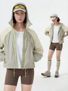 Sun Protection Colorblock Short Jacket