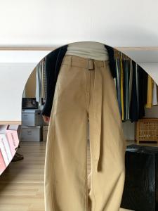 Quần Jeans Ống Rộng Cạp Cao Màu Kaki Dài Cho Nữ Mùa Hè Quần Dài Thường Ngày Cao 175 Cm Quần Jeans Denim Dài Cạp Cao