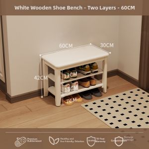 DONGMU | Storage Multi-layer Wooden Shoe Changing Bench
