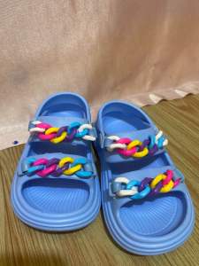 Sandal Anak Terbaru Sandal Slop Rantai Rainbow Sandal slide Rantai Kekinian
