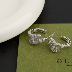 Trendy Luxury Snake-Shaped Earrings for Women Full of Diamonds Zirconium Stone Design High-End Feelings Internet Celebrity New 2025