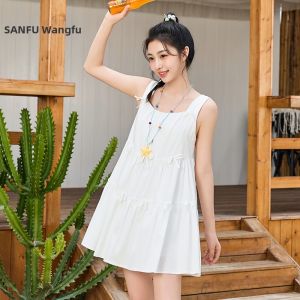 SANFU | Sleeveless Bow Layered Sweet Dress Women
