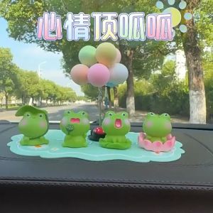 Mô Hình Ếch Xanh Giả Đá Dễ Thương Trang Trí Bàn Làm Việc Tủ Sách Quà Tặng Tiểu Cảnh Taplo Ô Tô otofunmoclan