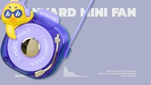 Quạt mini đeo cổ DJ DỄ THƯƠNG sạc pin USB thiết kế nhỏ gọn siêu nhẹ cho bé có dây đeo tiện lợi