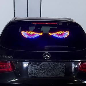 USB Dynamic Devil Eyes Light Car Windshield Dynamic LED Matrix Panel Screen Light for Car Truck Window Decor Lighting 11 Modes
