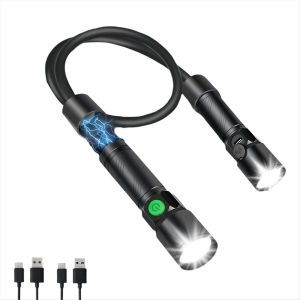 Đèn LED Làm Việc Có Thể Sạc Lại Với Đế Từ Tính Đèn Pin Có Thể Thu Phóng Thiết Kế Đeo Cổ Có Thể Tháo Rời Dùng Cho BBQ Và Chiếu Sáng Ngoài Trời