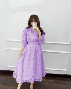 TK COD DRESS VOILA VAGUE DRESS BRUKAT TERBARU/DRESS FASHION WANITA/DRESS PESTA WANITA