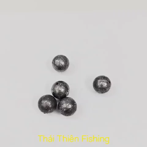 Chì Câu Cá Hình Bi Tròn Lỗ Xuyên Tâm Combo 5 Viên – Size 2G 3.5G 10.5G 14G 28G 35G 42G