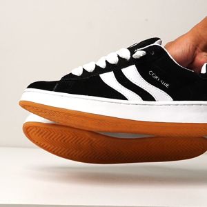 SEPATU CORVALUE FOOTWEAR - CASTLE Black White OG| Sepatu Sneakers Pria Wanita Canvas Casual