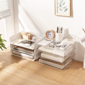 Desktop Metal File Organizer A3A4 Multi-layer Document Storage Rack Office Folder Storage Frame Business Supplies Accessories