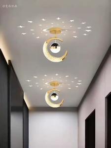 Đèn trần 3D phong cách Bắc Âu – đèn hành lang hiện đại – hiệu ứng bầu trời sao cực đẹp sang trọng