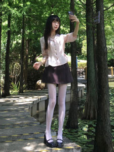 Slim Fit Polo Collar Shirt Korean College Style Beautiful Fashionable Winter Womens Shirt Button Detail Regular Sleeve Length