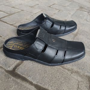 Sepatu Sandal Pria Slop Bustong Kulit Asli! Sj-01