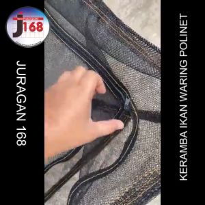 Keramba Ikan Waring Jaring Polinet Plus Tutup Resleting Ukuran 2x1x50