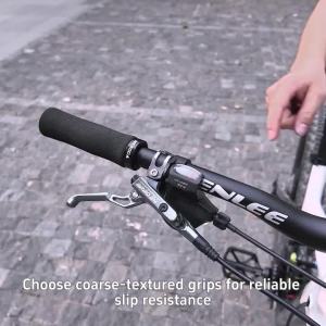 GOLDIX | MEROCA Bicycle Foam Handlebar Grips Comfortable Soft Sponge With Aluminum Lock Rings PVC End Plugs 1Pair MTB BMX Cycling Grips