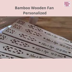 Vintage Folding Bamboo Wooden Carved Hand Fan Wooden Fan for Souvenirs LASER ENGRAVED
