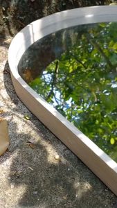 CERMIN OVAL UKURAN 50 x 70 CM | CERMIN RIAS | CERMIN KAMAR MANDI | CERMIN OVAL DINDING WASTAFEL KAMAR MANDI UKURAN 50 x 70 CM FRAME PLYWOOD