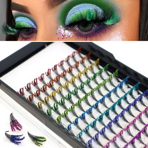 ขนตาฝุ่นเรืองแสง/สีสันสดใส 120 ชิ้นน้ำหนักเบาสำหรับปาร์ตี้สวมหน้ากากคริสต์มาสฮาโลวีนงานรื่นเริง