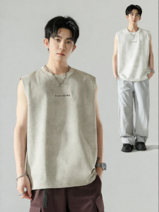 Wood soon | Retro Tie-dye Edgy and Loose Vest