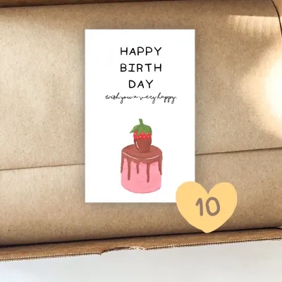 Happy birthday card การ์ดวันเกิด มินิมอล