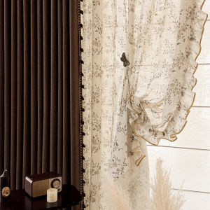 Caramel Macchiato New Chinese Retro Texture Curtains